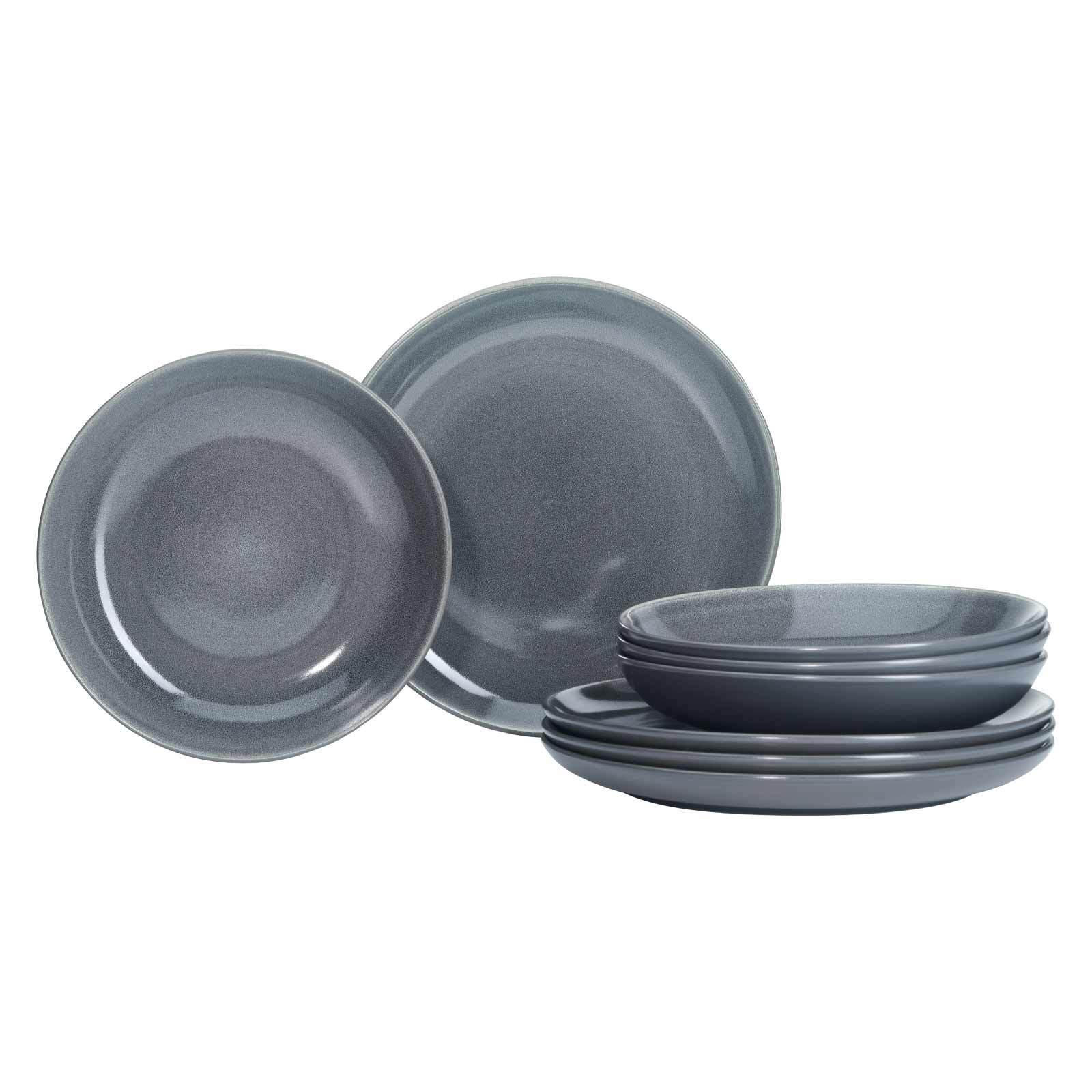 TAFELSERVICE TOLEDO grau 8er Set - Grau, Keramik (1/1/1cm) - Ritzenhoff Breker