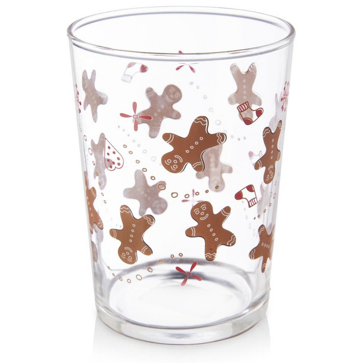 TRINKGLAS Lebkuchen weiß bunt - Weiß, Glas (0.5L) - Orion 