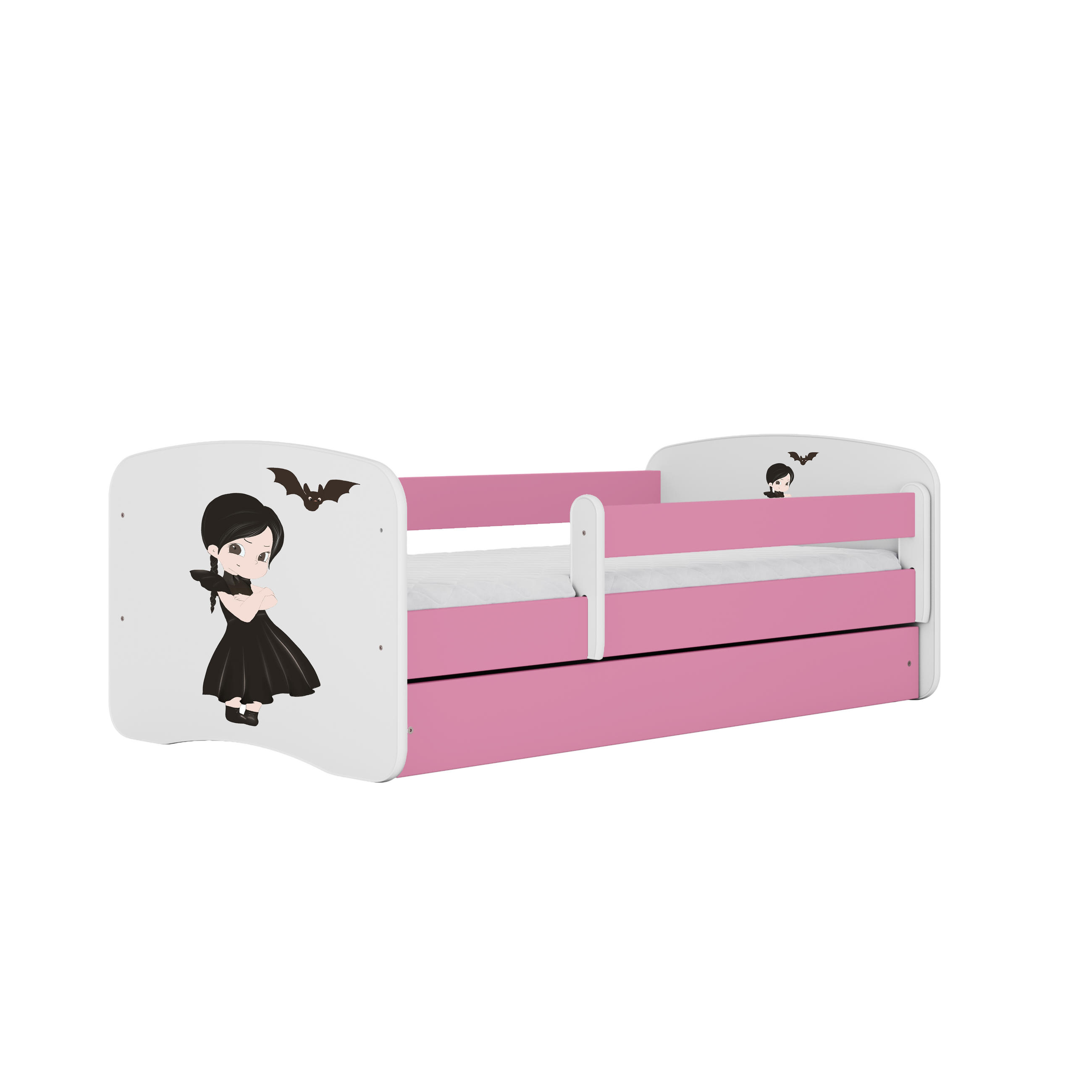 KINDERBETT Wednesday mit Schublade 180/80 90/61/184 - Rosa, Holzwerkstoff (80/180cm) - RAUMHIRSCH FURNITURE