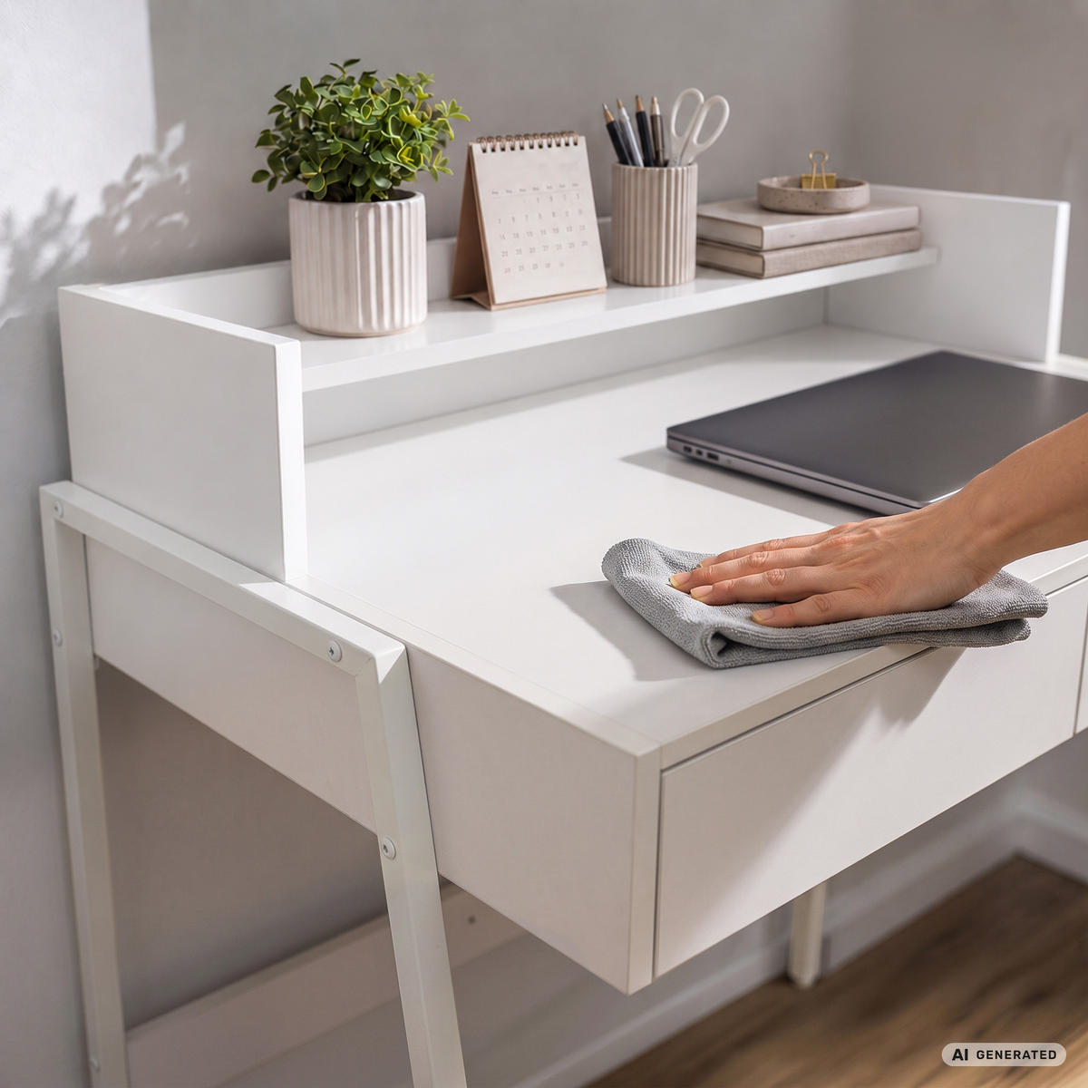 SCHREIBTISCH FLUX 78 cm Weiß - Weiß, Holzwerkstoff (78/48/95cm) - Akord