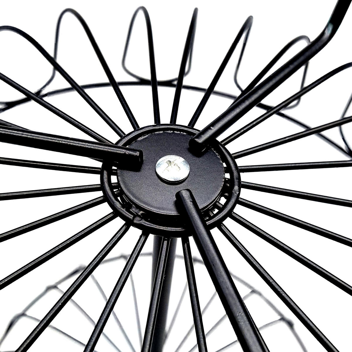 OBSTKORB-ETAGERE - Schwarz, Metall (28/43cm) - Relaxdays