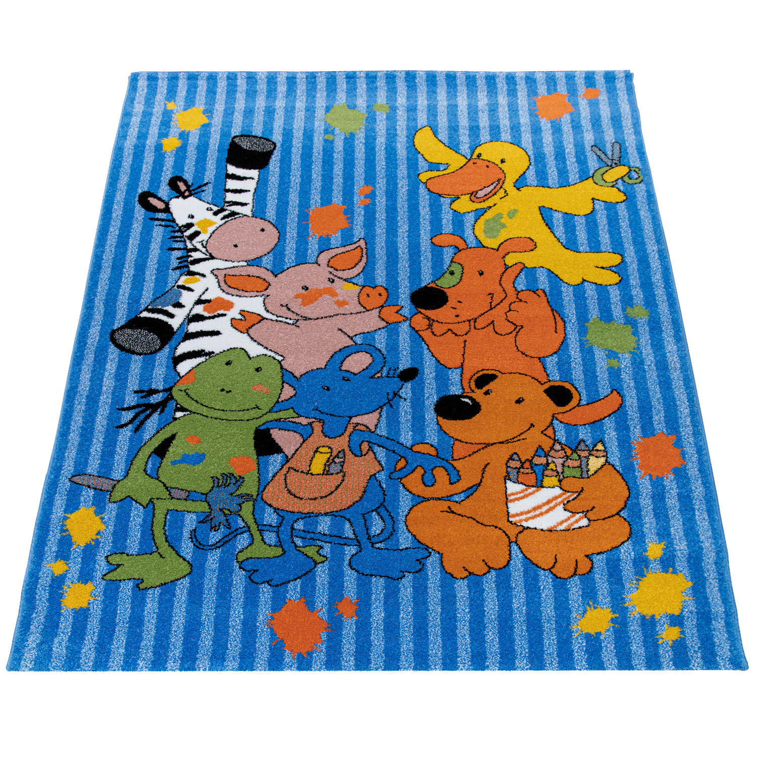 KINDERTEPPICH 160/230 LIEBEN SIEBEN 734 - Blau, Kunststoff (160/230cm)