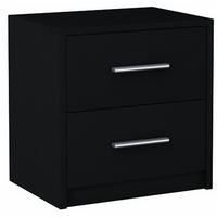 NACHTTISCH 2S Schwarz 40/35/41 cm - Schwarz, Holzwerkstoff (40/41/35cm) - Matkam Möbel