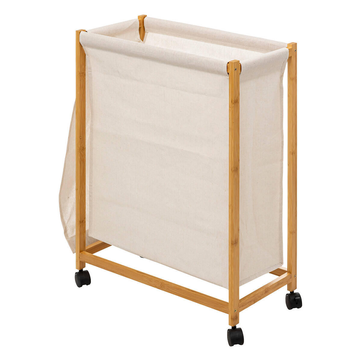 Thumbnail - Wäschekorb, Beige, Naturmaterialien, 28x80x55 cm, Ordnen & Aufbewahren, Wäschekörbe & Tonnen