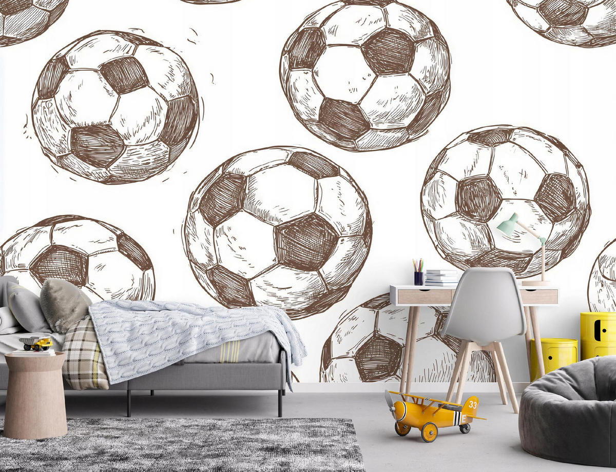 FOTOTAPETA pre chlapca futbal béžová 150x105 cm - viacfarebná, papier (150/105cm) - Wallarena