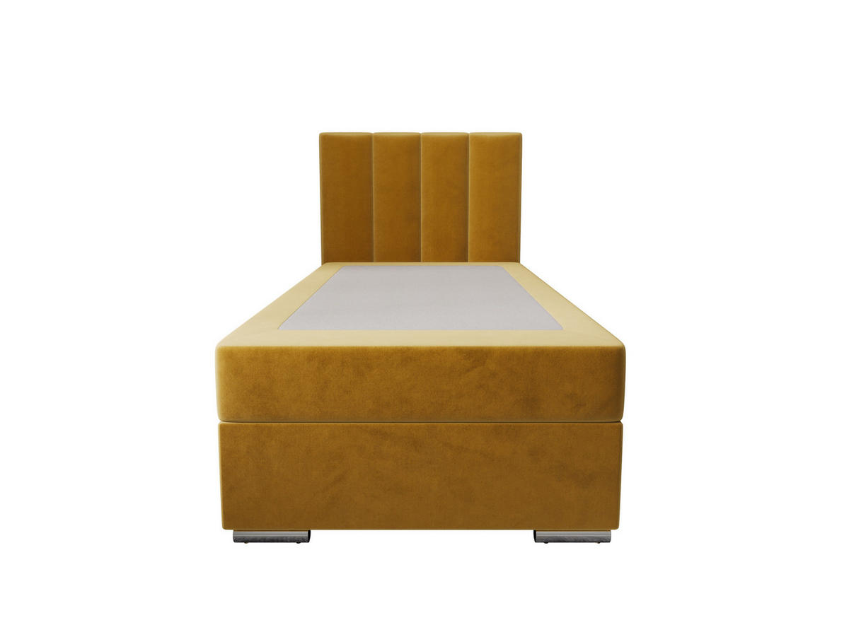 BOXBETT ZILANO 2 mit Matratze H3 und Topper 80x200 Itaka 33 - Orange, Holz/Textil (80/200cm) - Bedante