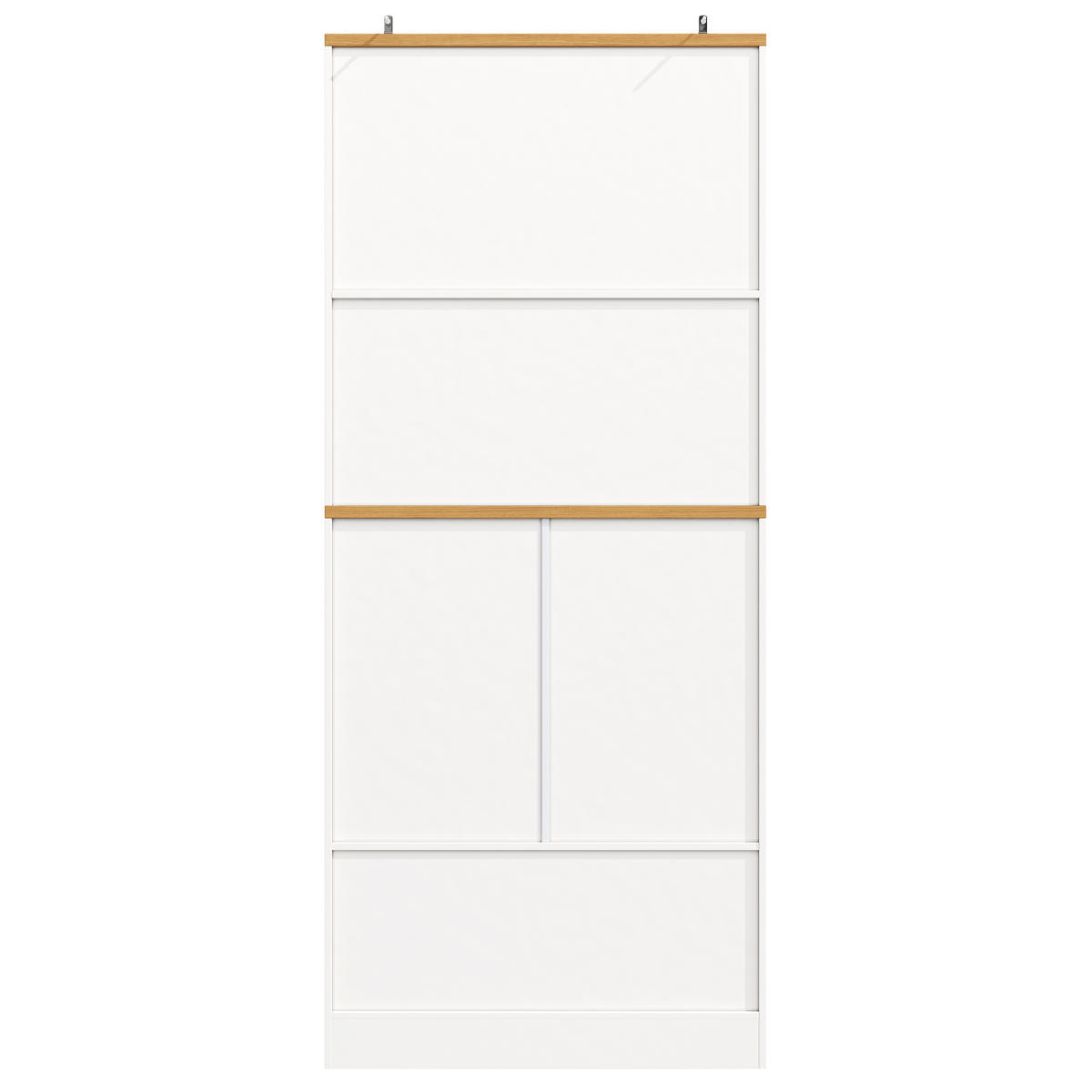 GESCHIRRSCHRANK aus MDF 80x40x180cm in Weiß mit Anti-Kipp-Vorrichtung - Weiß, Holzwerkstoff (80/180/40cm) - Modfu