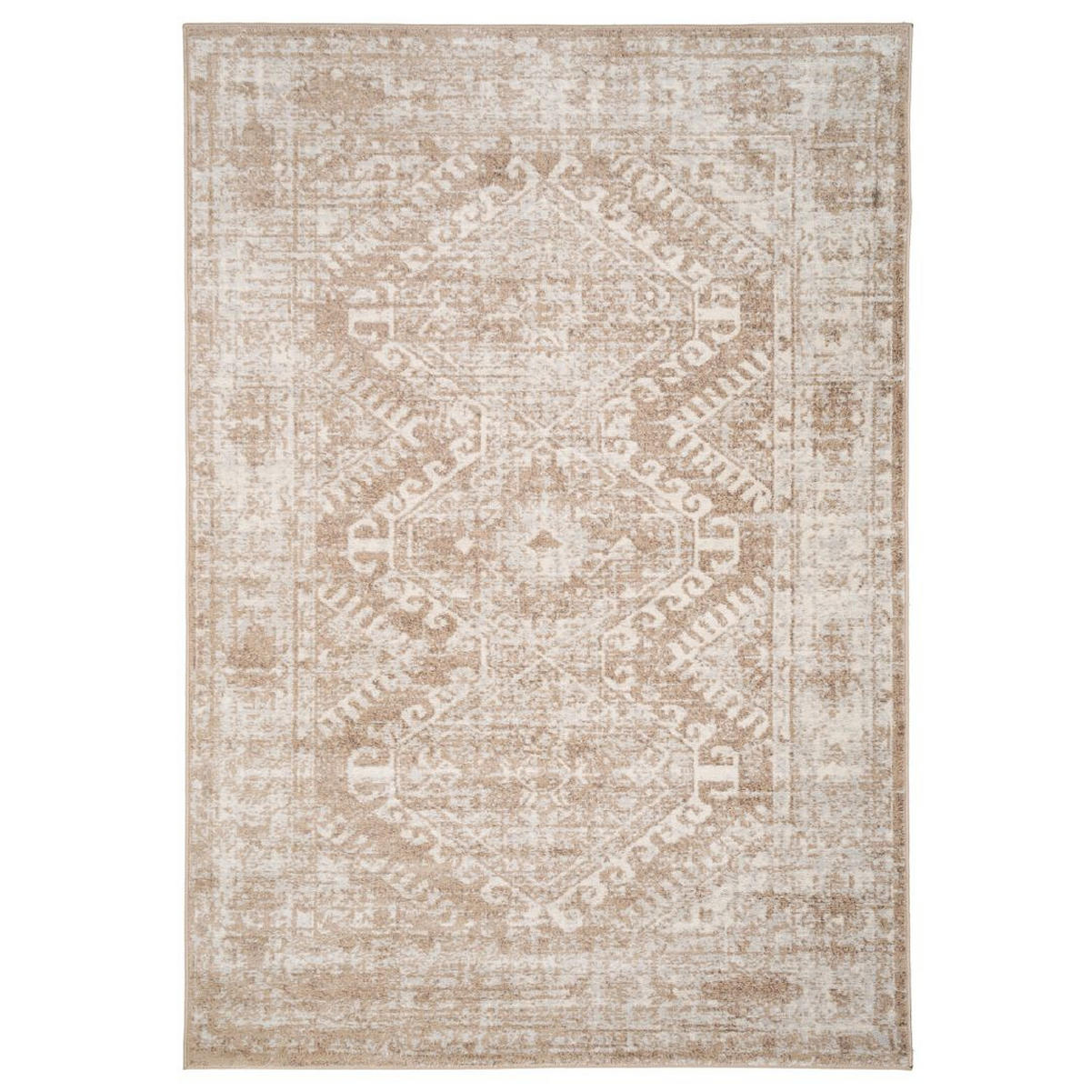 VINTAGE-TEPPICH Sophia Grau - Beige, Textil (60/110cm) - Kukoon Rugs