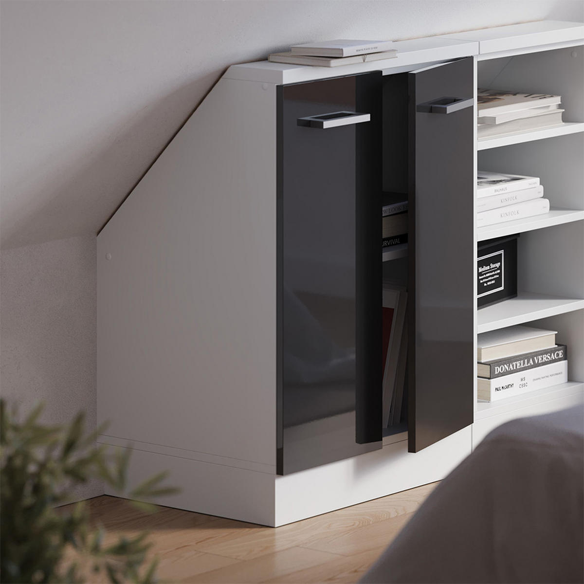 DACHSCHRÄGENSCHRANK Rion Sonoma mit 2 Türen - Sonoma Eiche, Holzwerkstoff (60/81.6/46cm) - Vicco