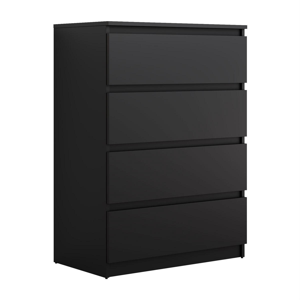 MODERNE Sideboard HANA M4 70 Schwarz matt - Schwarz, Holzwerkstoff (70/97/40cm) - Lookway