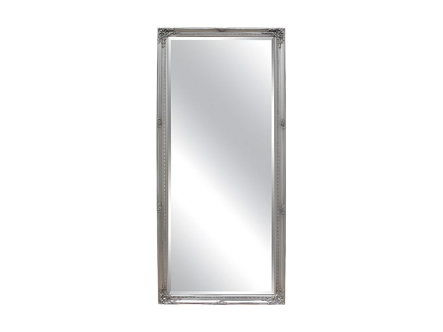 GROSSER Spiegel mit Stuck ELVIRE - Eukalyptusholz - 80x190 cm - Silberfarben - Silberfarben, Holz (80/190/3.5cm) - Vente-Unique