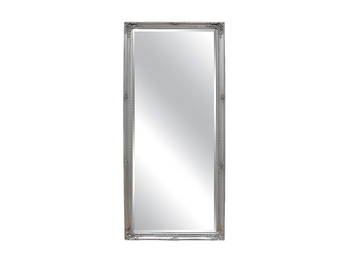 GROSSER Spiegel mit Stuck ELVIRE - Eukalyptusholz - 80x190 cm - Silberfarben - Silberfarben, Holz (80/190/3.5cm) - Vente-Unique