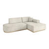 ECKSOFA Ottomane Rechts IREA-L1 - 234x171x83 cm Dunkelgrau - Ecru, Holzwerkstoff/Textil (171/234cm) - ALTDECOR
