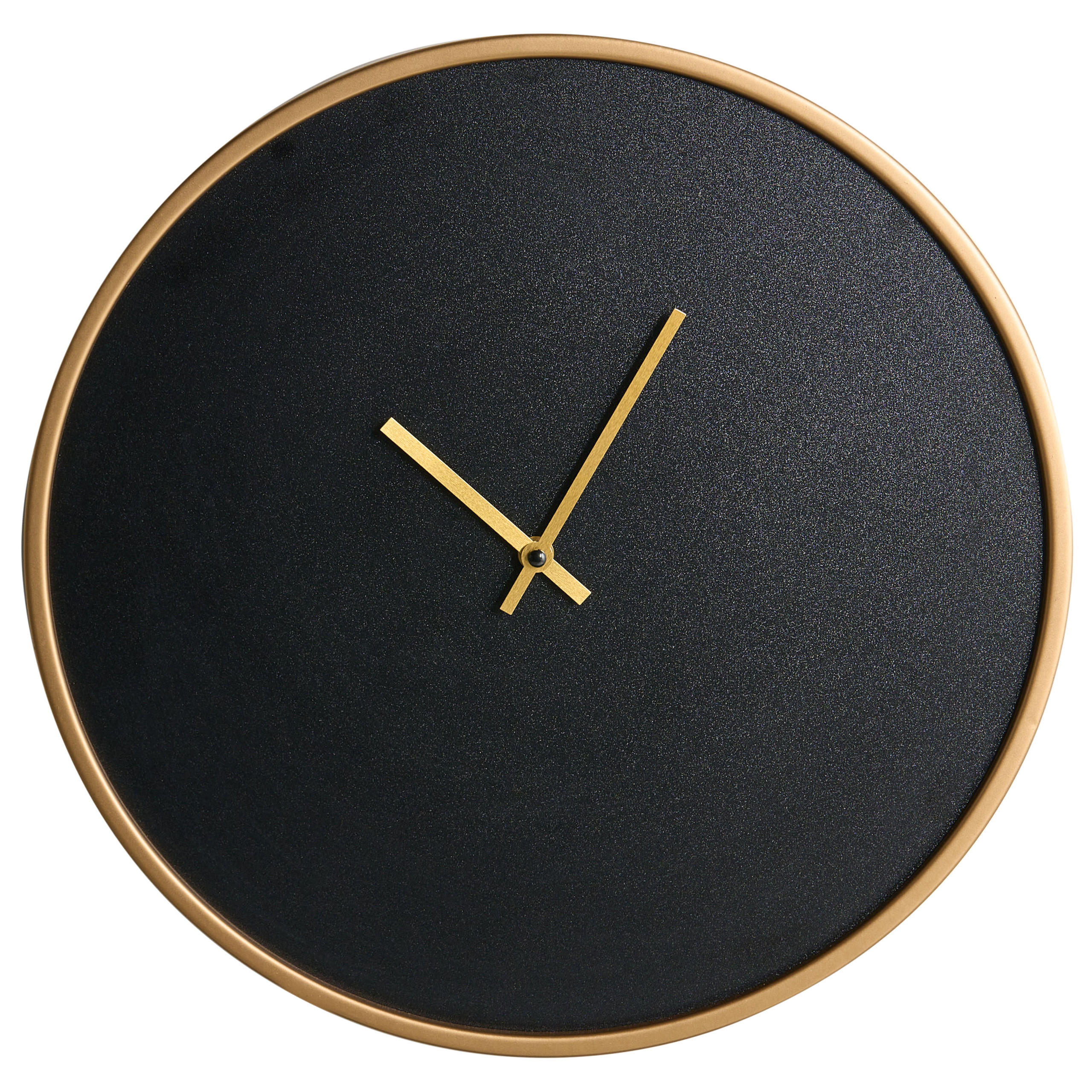 WANDUHR 40 cm Schwarz Lucens - Schwarz, Holzwerkstoff (40/40/5cm) - Beliani