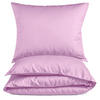 MAKO-SATIN-BETTWÄSCHE 155x220 Bettbezug einfarbig 100% Baumwolle - Uni Flieder - Flieder, Textil (155/220cm) - Carpe Sonno
