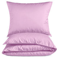 MAKO-SATIN-BETTWÄSCHE 155x220 Bettbezug einfarbig 100% Baumwolle - Uni Flieder - Flieder, Textil (155/220cm) - Carpe Sonno