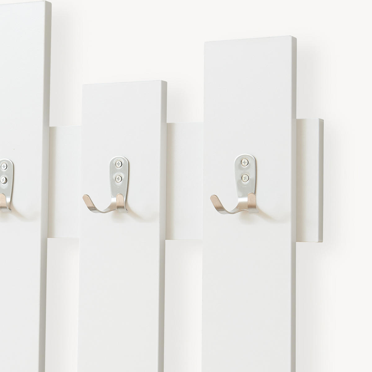 WANDGARDEROBE Raseborg - Weiß, Holzwerkstoff (60/80/3cm) - [en.casa]