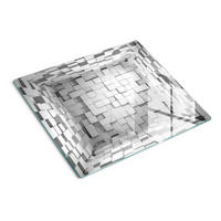 GLASPLATTE 60x52 cm Würfel - Rot/Weiß, Glas (60/0.4/52cm) - TULUP
