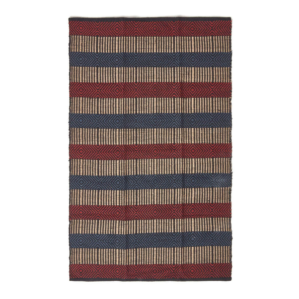 JUTETEPPICH Streifen-Muster 120/180 cm - Multicolor, Naturmaterialien (120/180cm) - Homescapes