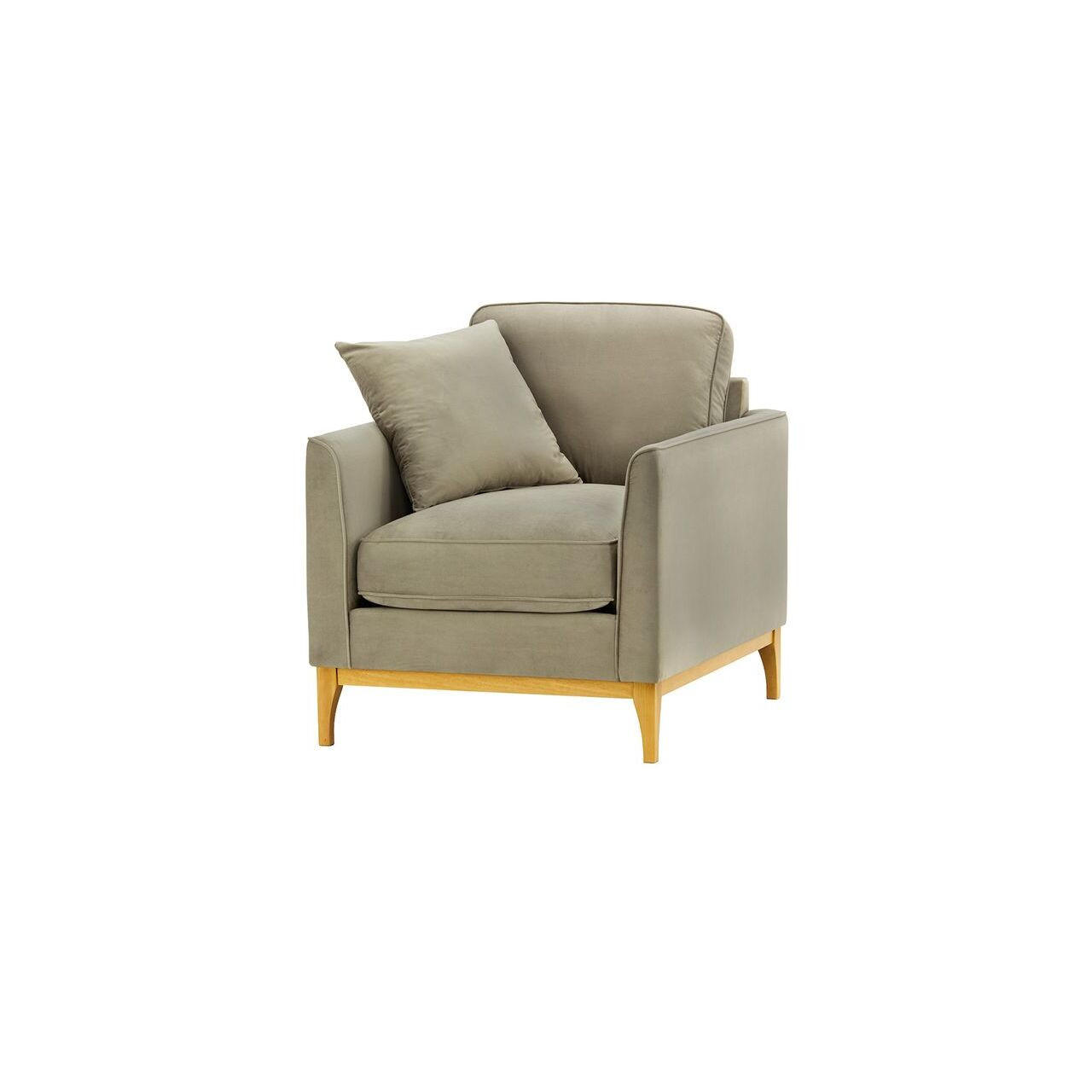 SESSEL Linara-Velluto 3 - Beige, Holz/Textil (81/91/95cm)