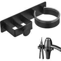 HAARTROCKNERHALTER ,Wandmontierter Haartrocknerhalter - Schwarz, Metall (5/6/21cm) - BELZ