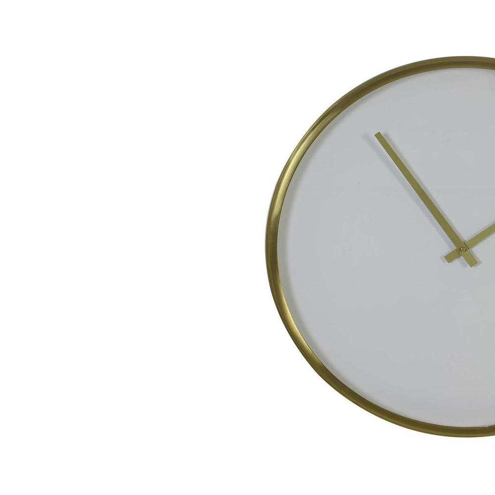 WANDUHR SEPONI Ø41, Weiß-Bronze - Weiß, Metall (41/41/5cm) - Light & Living
