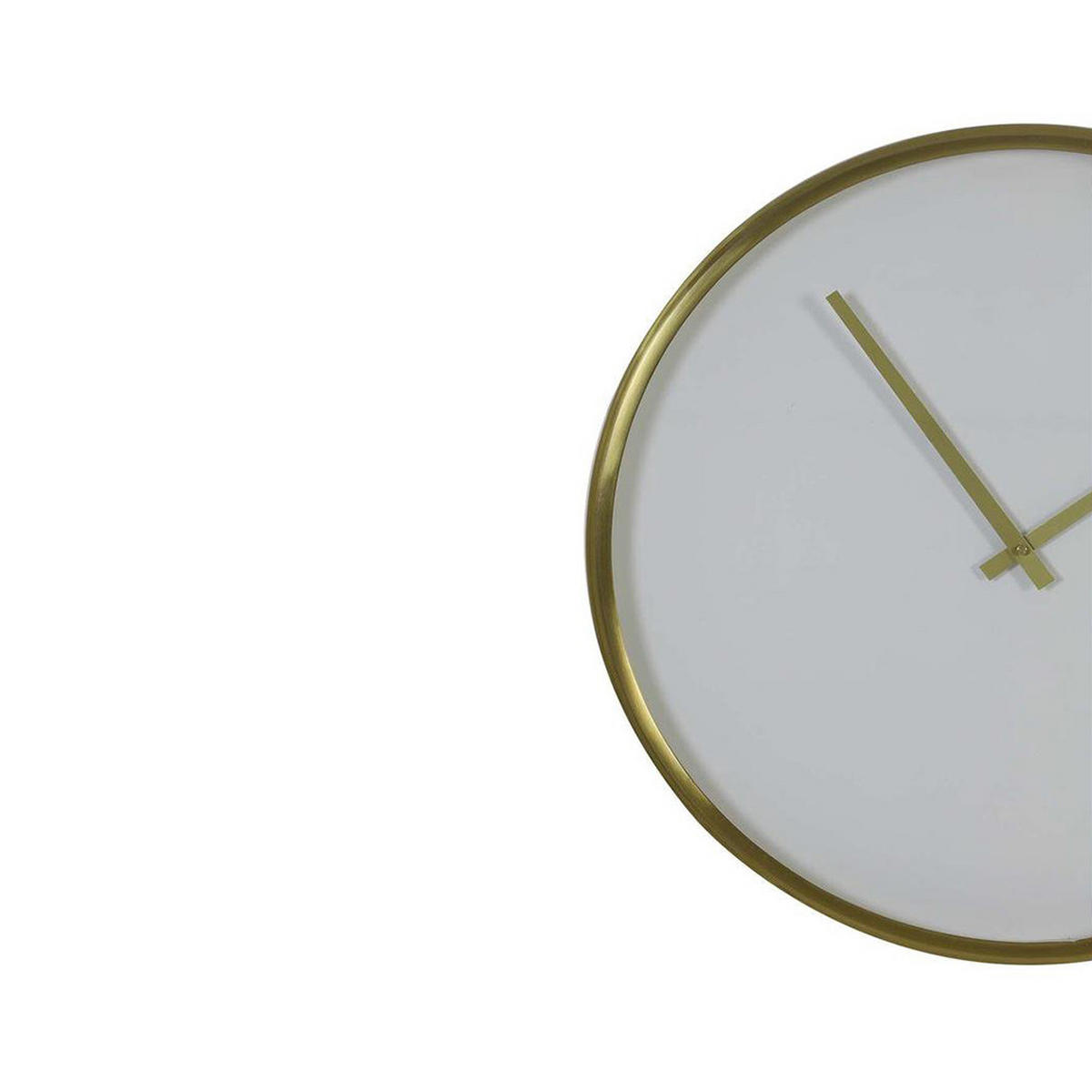 WANDUHR SEPONI Ø41, Weiß-Bronze - Weiß, Metall (41/41/5cm) - Light & Living