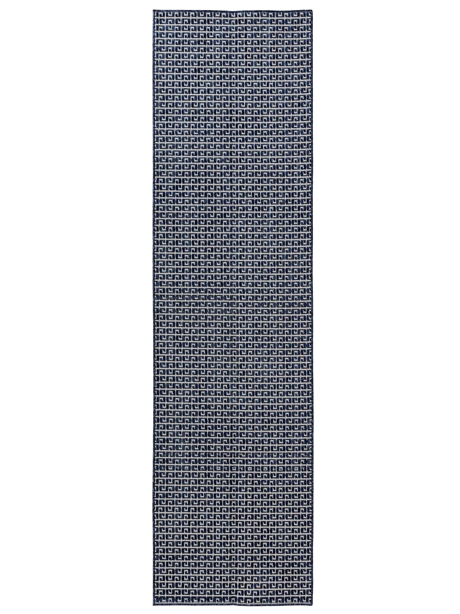 OUTDOORTEPPICH Lou Blau 70x200 cm - Blau, Kunststoff (70/200cm) - benuta