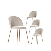 ESSZIMMERSTUHL Olivia Beige 48 cm x 81 cm 4er-Set - Beige, Textil (48/81/53cm) - Klast Home