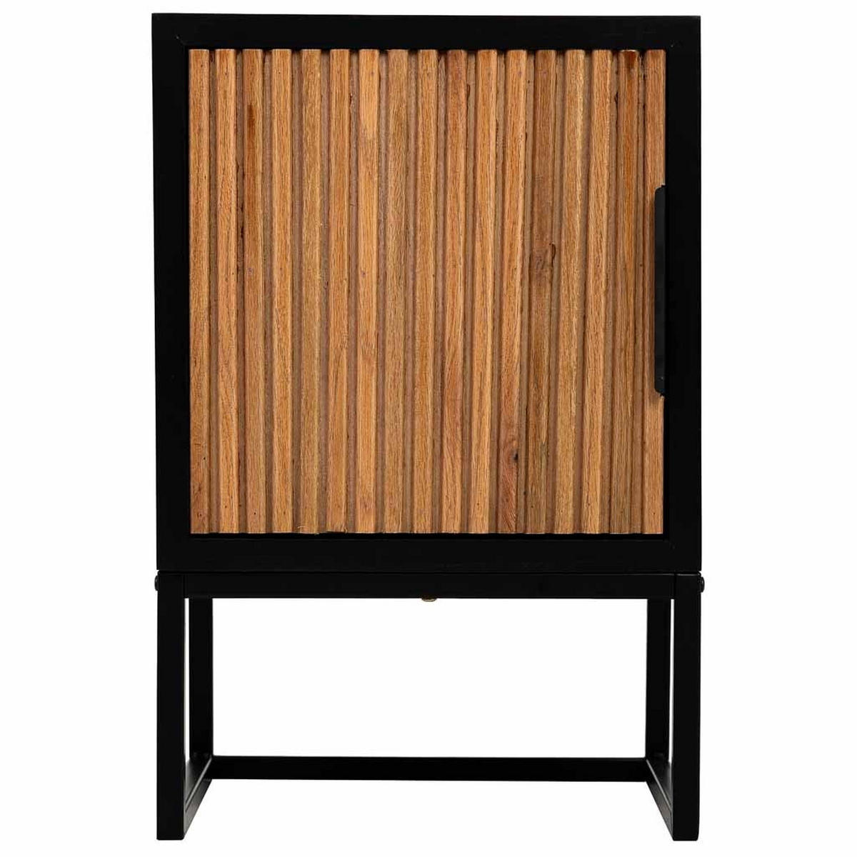 NACHTTISCH aus Metall und Holz, 40x35x61cm - Braun, Holz (40/61/35cm) - Wanderlust