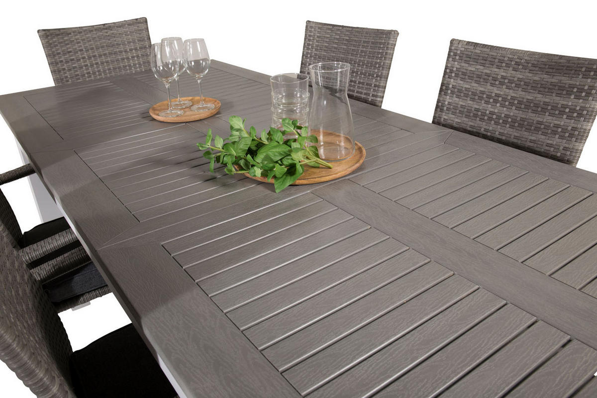 GARTENTISCHGRUPPE Grau - Grau, Holzwerkstoff - ebuy24