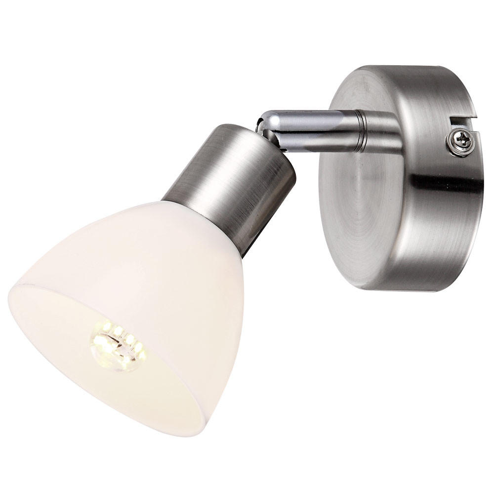 LED WANDLEUCHTE Avalanche Silber Metall - Silberfarben, Metall (7/11/14cm) - Globo Lighting
