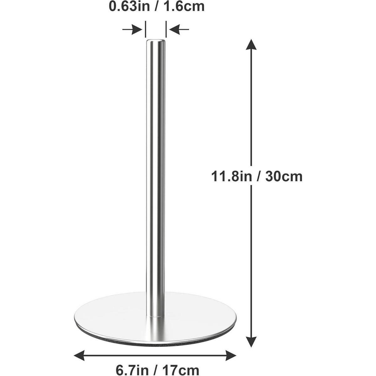 KÜCHENROLLENHALTER Classic Silber Edelstahl - Silberfarben, Metall (17/7.6/30cm)