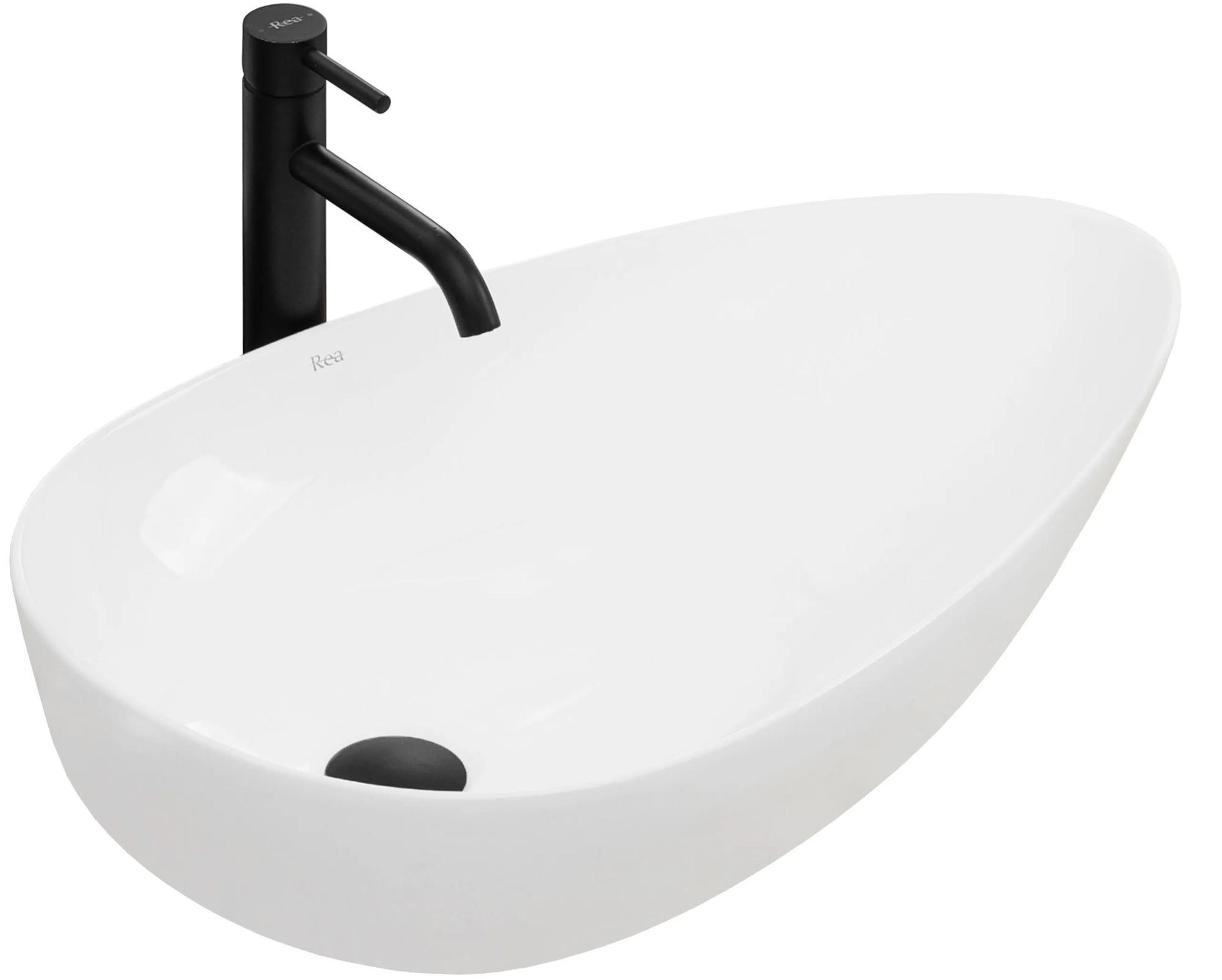 REA Aufsatzwaschbecken Weiß 40x13x65.5 cm