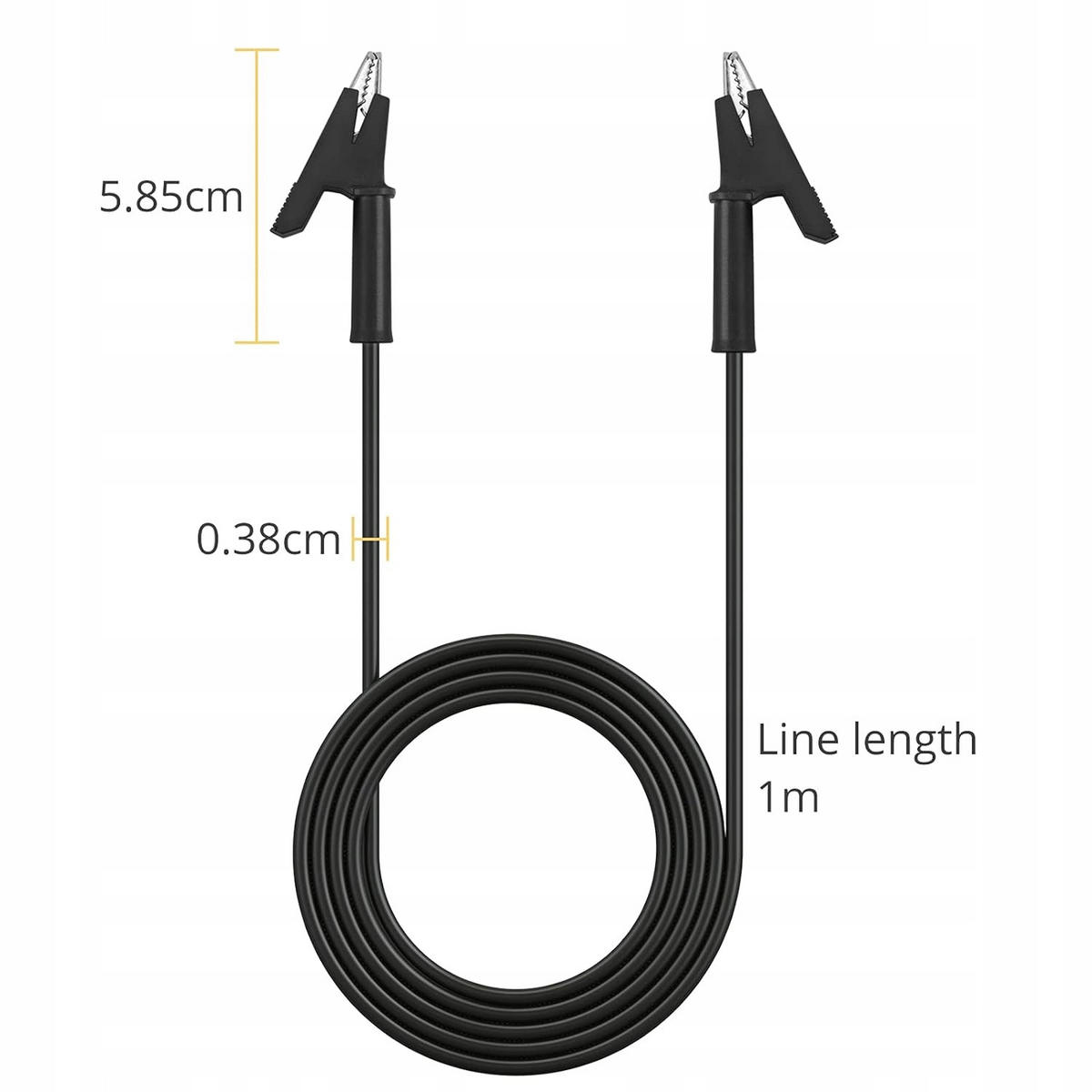 MESSLEITUNG Pro - Krokodilklemme, 4 mm, 100 cm, 1000 V, 15 A, silikonisoliert, Öffnung 10 mm - Multicolor, Kunststoff/Metall (10/10/10cm)