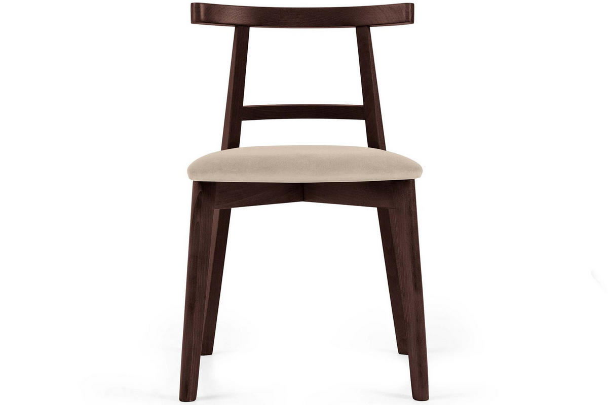 ESSTISCHSTÜHLE LILIO 2 St Vintage, Creme / Mahagoni - Creme, Holz/Textil (47/76/45cm) - KONSIMO®