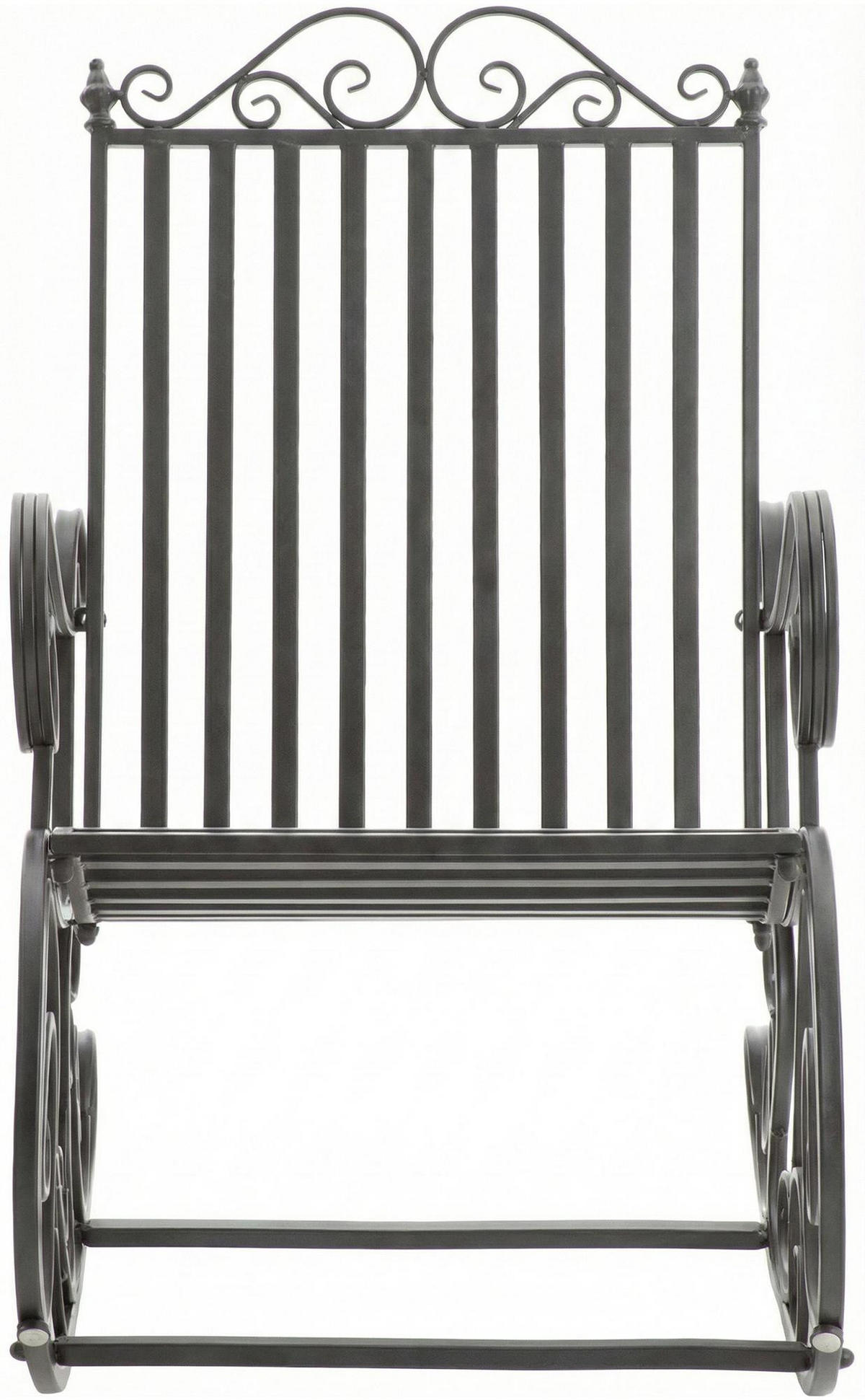 SCHAUKELSTUHL Anna Antik Outdoor 56x90x94cm Metall Anthrazit Gartenstuhl - Anthrazit, Metall (56/94/90cm) - DELUKE