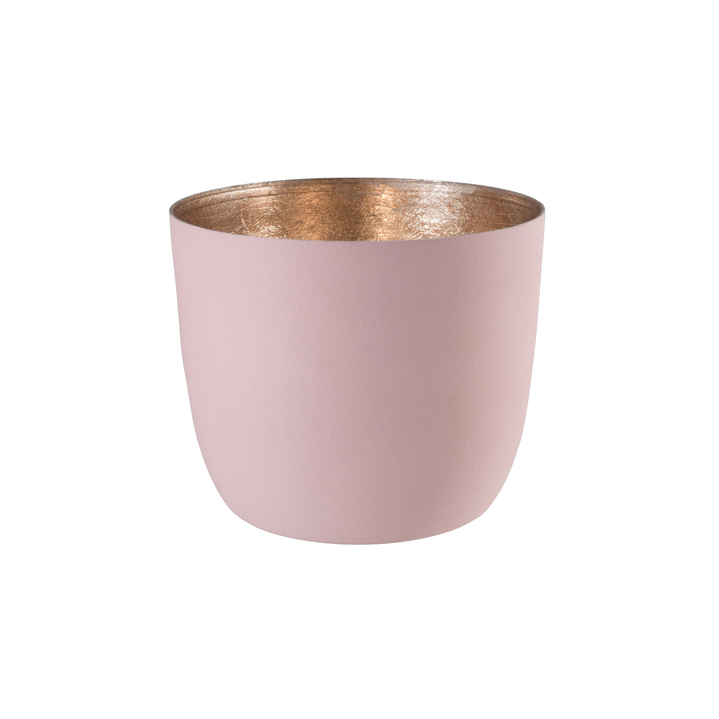 TEELICHTHALTER Madras M, Eisen, Blush / Nudegold, 8.5 cm - Goldfarben, Metall (9cm) - Gift Company