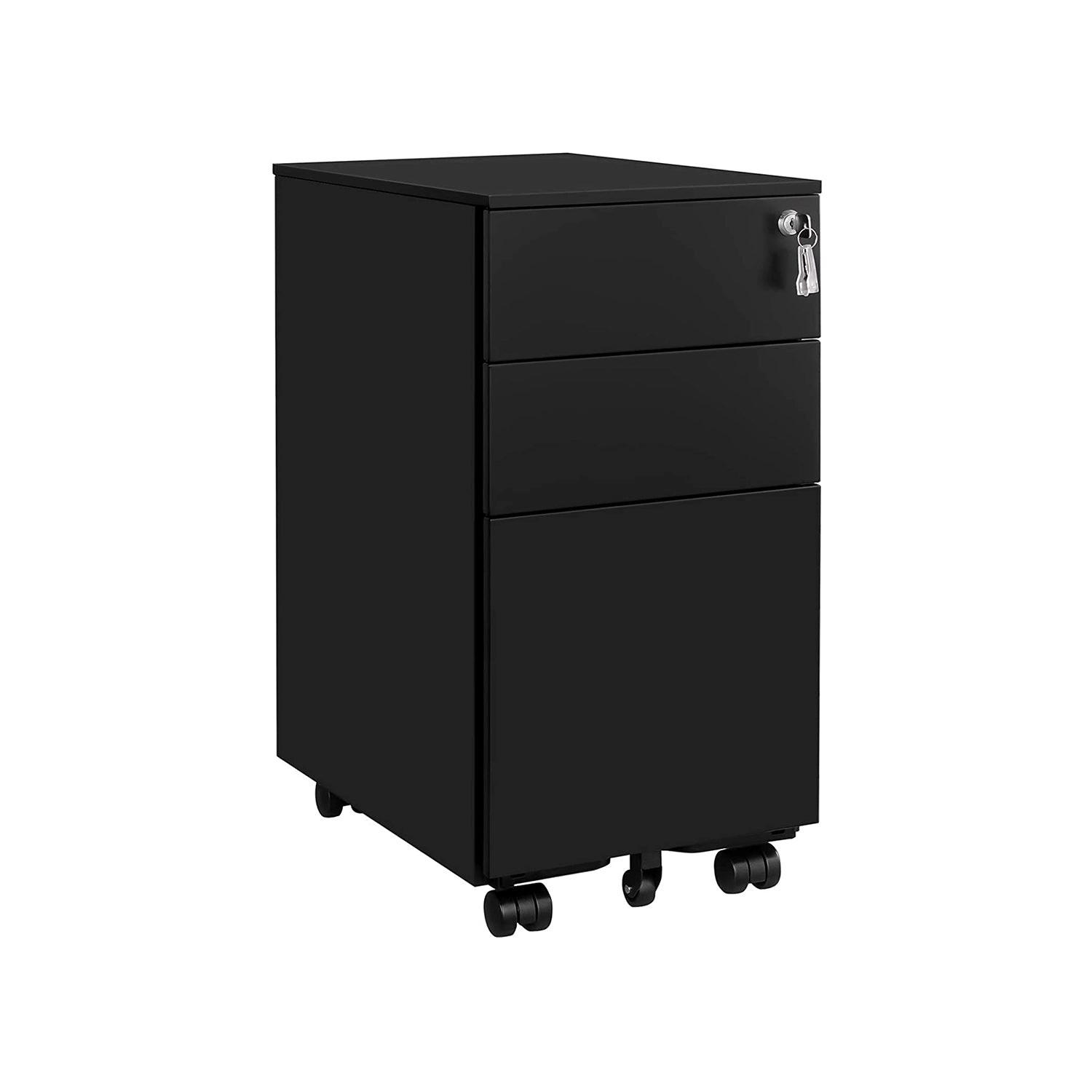 ROLLCONTAINER - Schwarz, Metall (45/60/30cm) - Hansiro