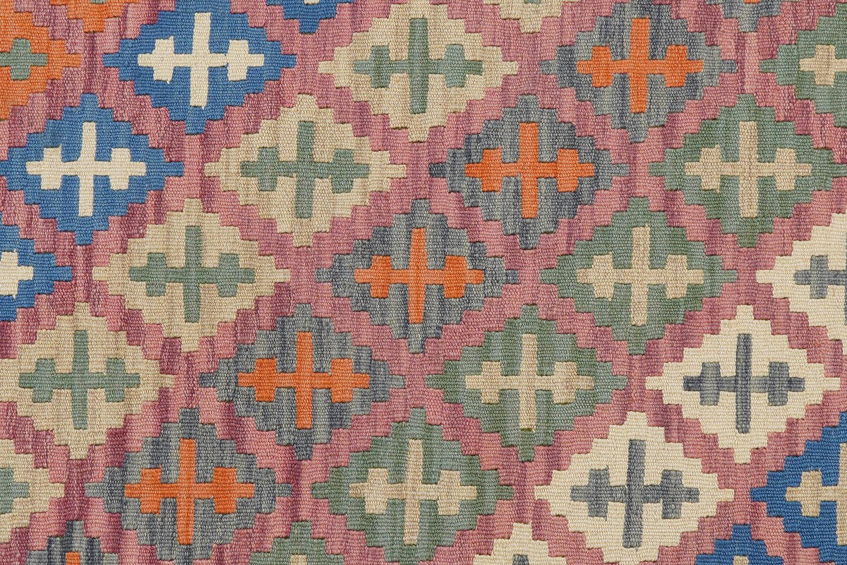 KELIM-TEPPICH handgewebt Gashgai Rosa 179/124 cm Schurwolle - Pink, Textil (124/179cm) - Looma