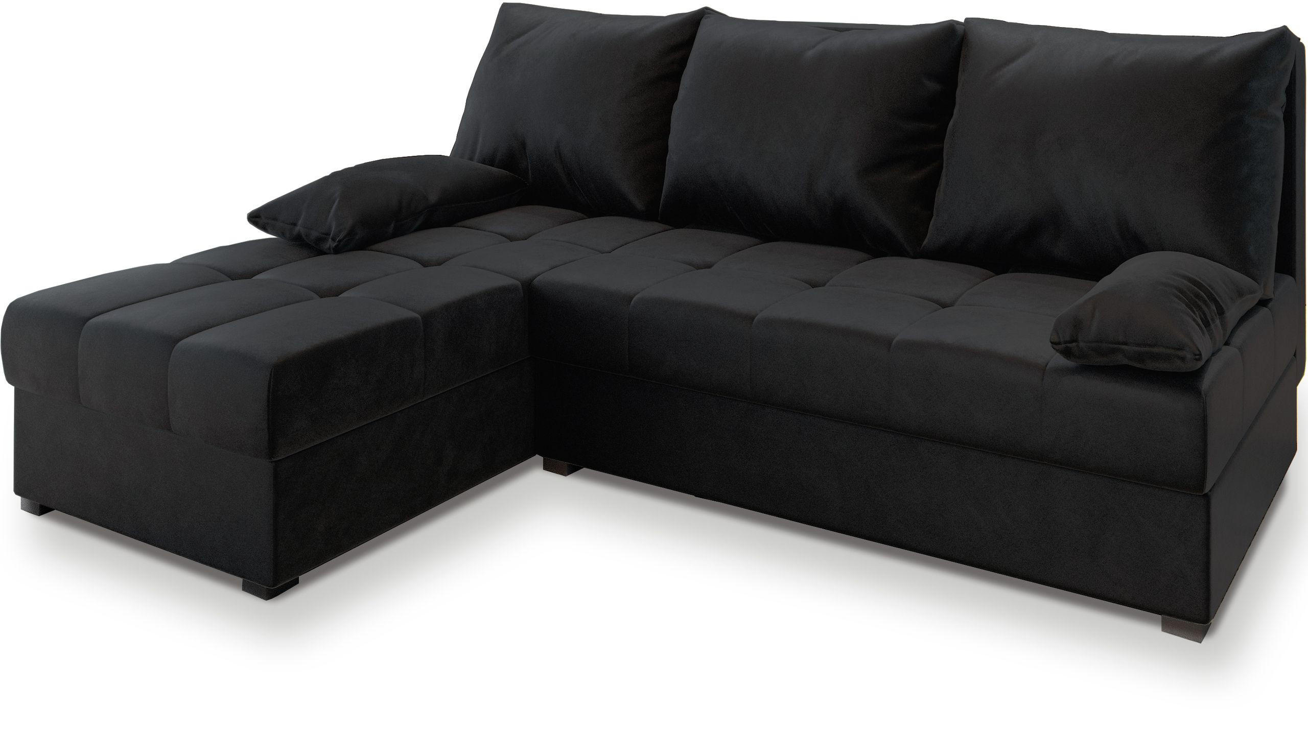 Masseno Ecksofa Schwarz 200x141 cm