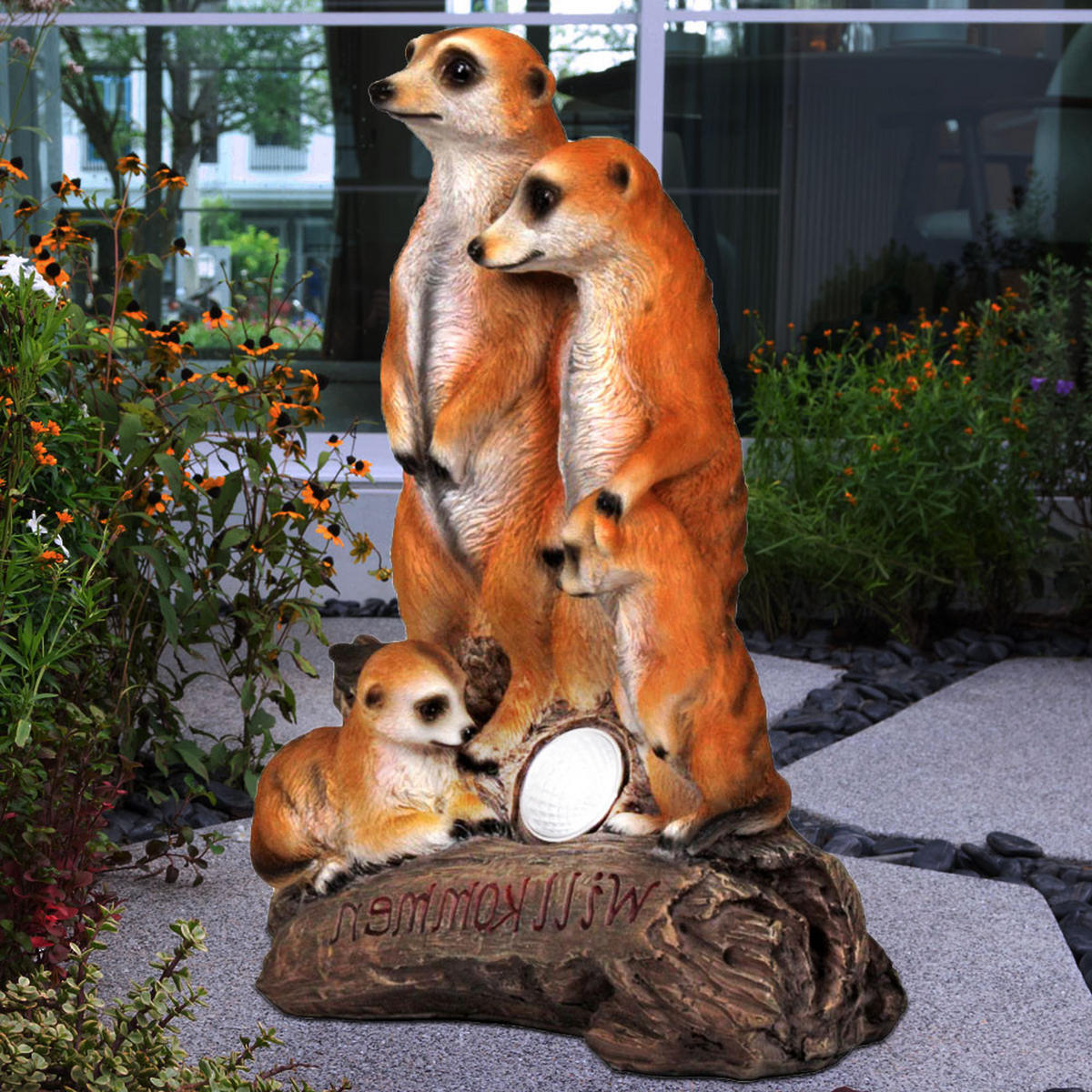 LED AUSSENLEUCHTE Solarleuchte Erdmännchen Braun - Braun, Kunststoff (21.2/11/27cm)