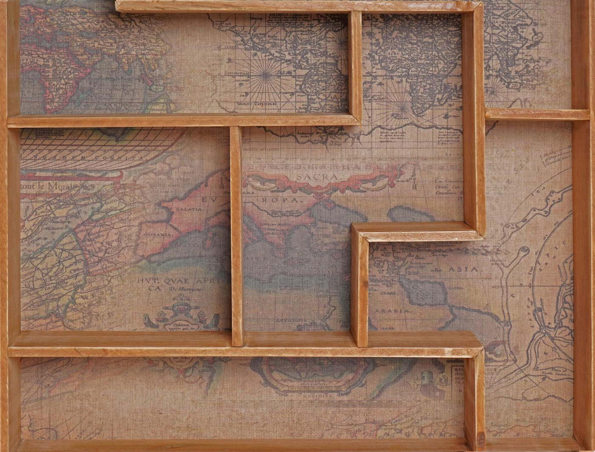 WANDREGAL 70x45x8cm Braun - Braun, Holz (45/70/8cm) - BERLINLODGE