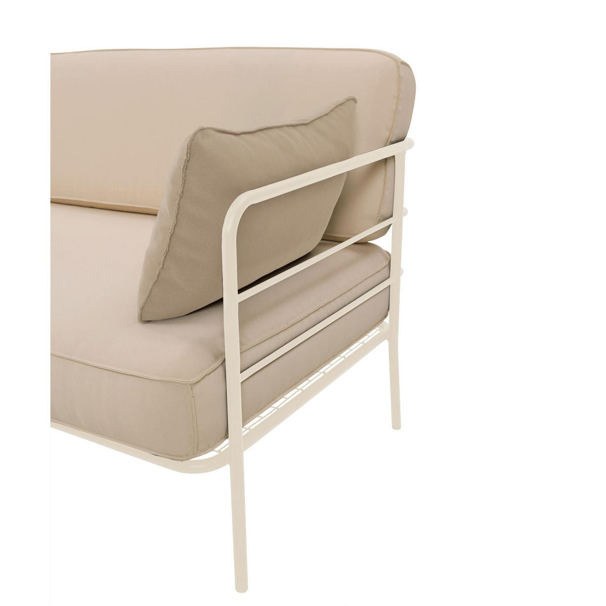 GARTEN-SOFA Preggel Beige/Creme 156 cm - Beige, Textil (156/80/71cm) - Selsey