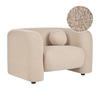 SESSEL Bouclé Beige Leiren - Beige, Textil (111/73/83cm) - Beliani