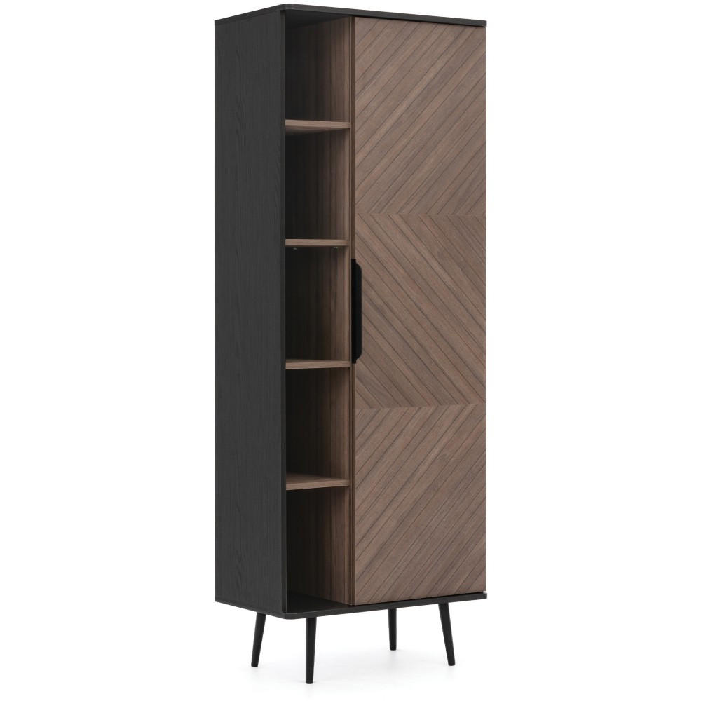 Beautysofa Bücherregal Eiche 70x190x41 cm