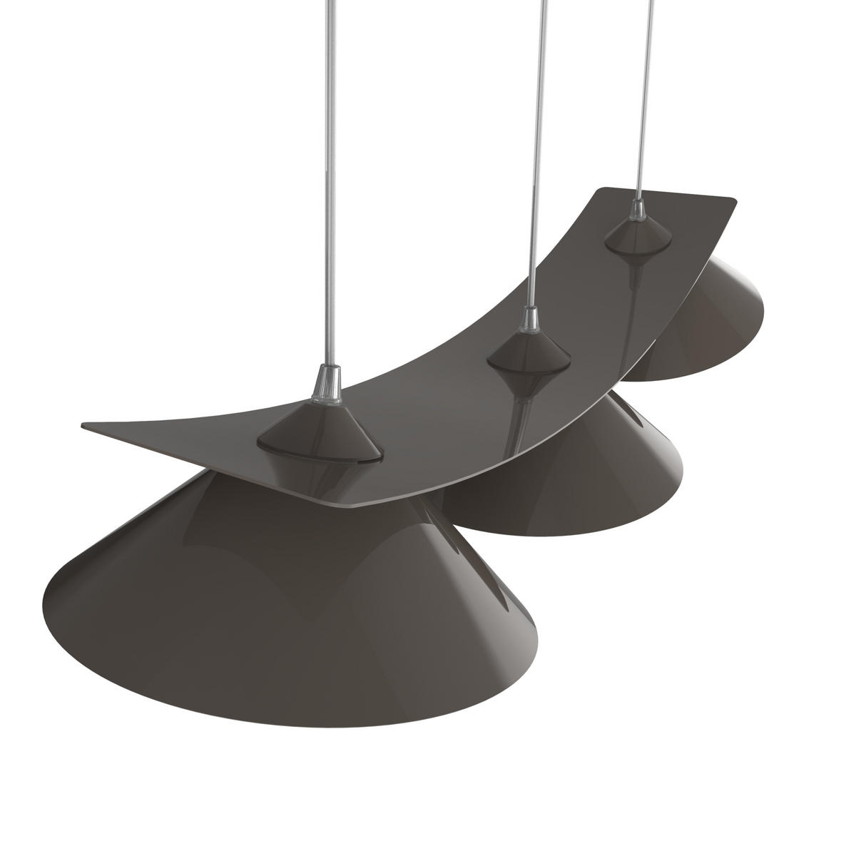 HÄNGELEUCHTE Miller X3 - Graubraun, Metall (70/25/120cm) - Lumicom