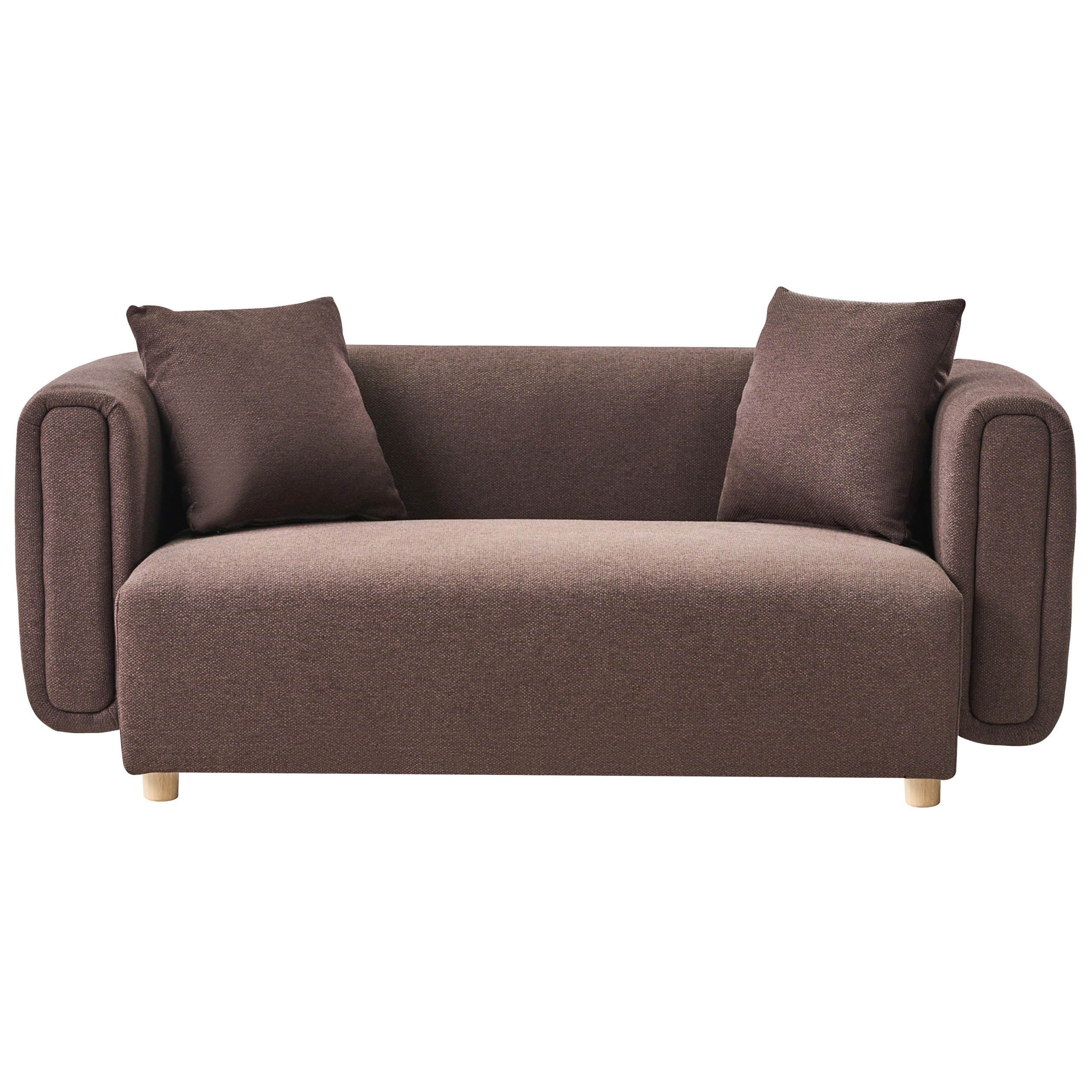 2-SITZER-SOFA Stoff Dunkelbraun Lillerod - Dunkelbraun, Textil (176/67/86cm) - Beliani