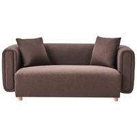 POHOVKA 2-místná Látka Tmavě hnědá Lillerod - tmavě hnědá, textil (176/67/86cm) - Beliani