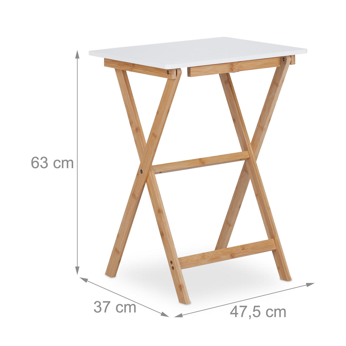 KLAPPTISCH - Multicolor, Holz/Holzwerkstoff (37/47.5/63cm) - Relaxdays